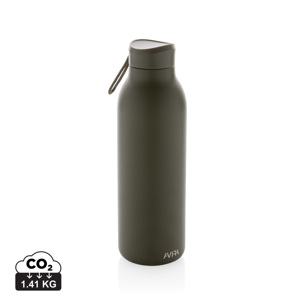 Bouteille acier recyclé isotherme personnalisé 500ml AVIRA Vert 